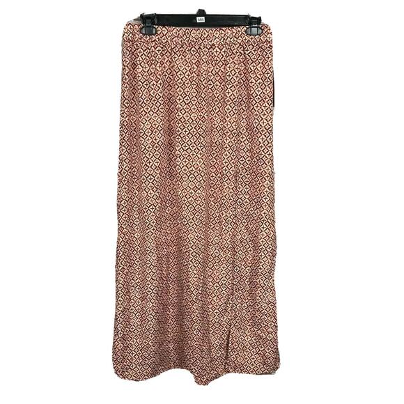 Michael Kors Women's Red Grenadine Print Front Slit Maxi Skirt Size Small NEW - Picture 1 of 6